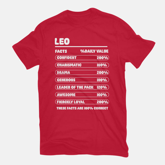 Leo Facts Chart-Unisex-Basic-Tee-MaxoArt