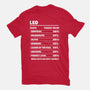 Leo Facts Chart-Womens-Basic-Tee-MaxoArt