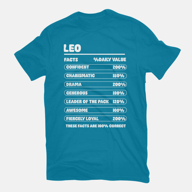 Leo Facts Chart-Unisex-Basic-Tee-MaxoArt