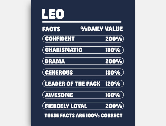 Leo Facts Chart