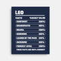 Leo Facts Chart-None-Stretched-Canvas-MaxoArt