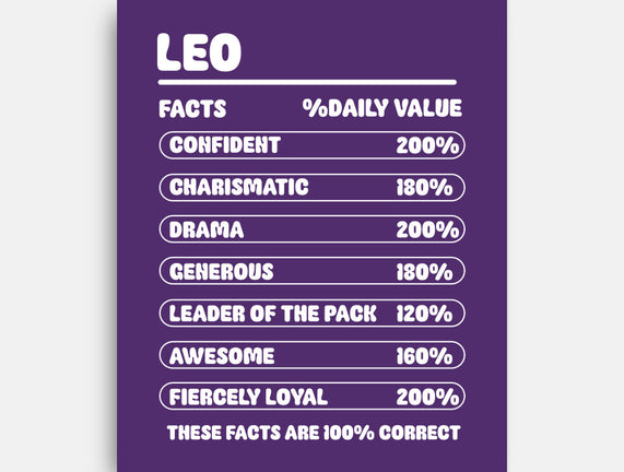 Leo Facts Chart