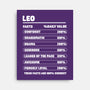 Leo Facts Chart-None-Stretched-Canvas-MaxoArt