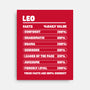 Leo Facts Chart-None-Stretched-Canvas-MaxoArt