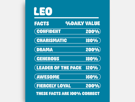 Leo Facts Chart