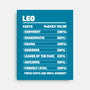 Leo Facts Chart-None-Stretched-Canvas-MaxoArt
