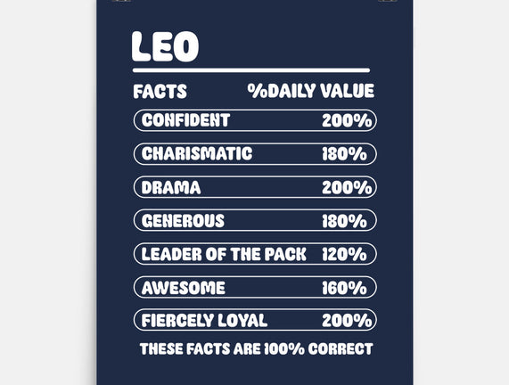 Leo Facts Chart