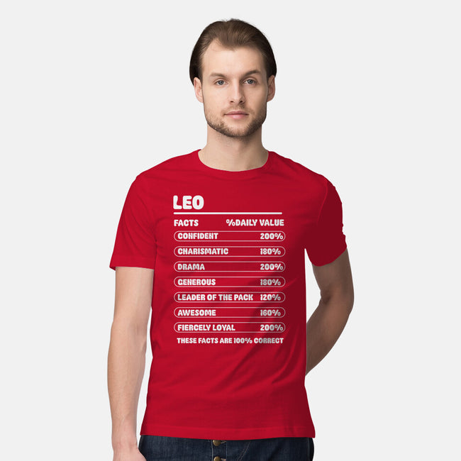 Leo Facts Chart-Mens-Premium-Tee-MaxoArt