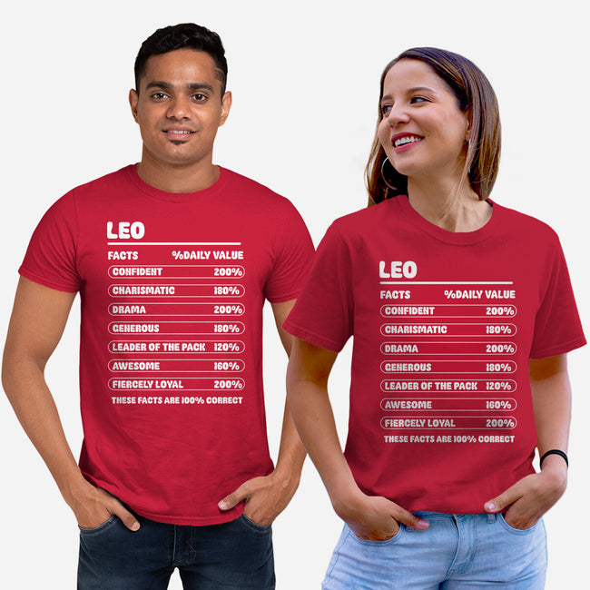 Leo Facts Chart-Unisex-Basic-Tee-MaxoArt