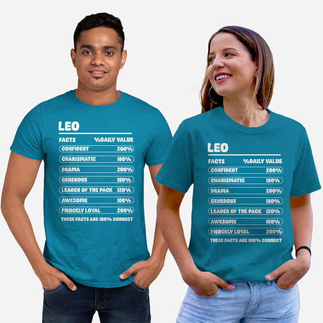 Leo Facts Chart-Unisex-Basic-Tee-MaxoArt