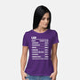 Leo Facts Chart-Womens-Basic-Tee-MaxoArt