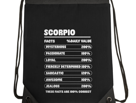 Scorpio Facts Chart