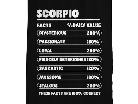 Scorpio Facts Chart