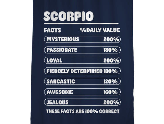 Scorpio Facts Chart