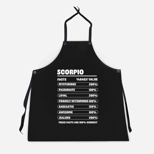 Scorpio Facts Chart-Unisex-Kitchen-Apron-MaxoArt