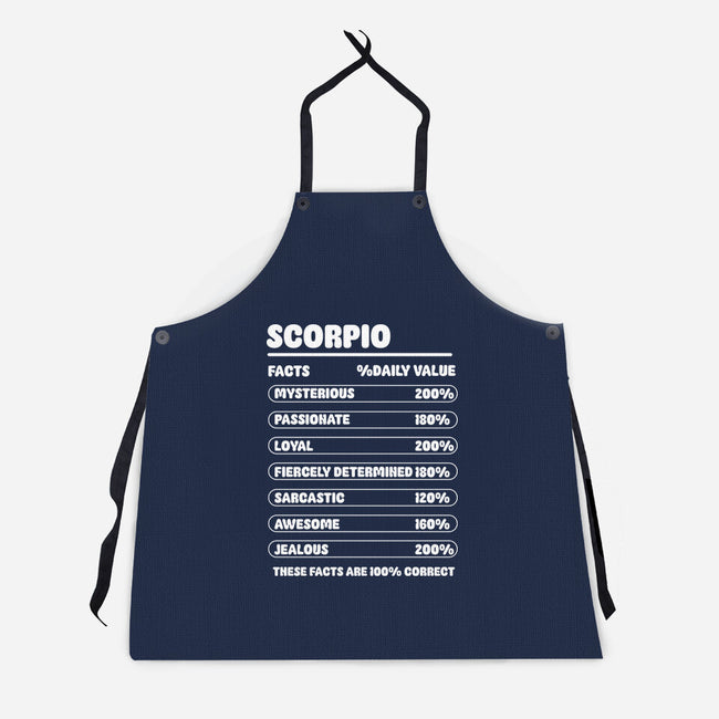 Scorpio Facts Chart-Unisex-Kitchen-Apron-MaxoArt