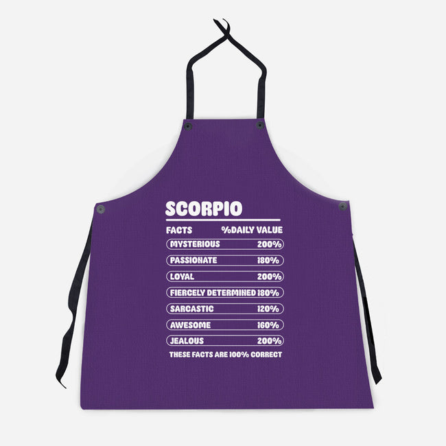 Scorpio Facts Chart-Unisex-Kitchen-Apron-MaxoArt