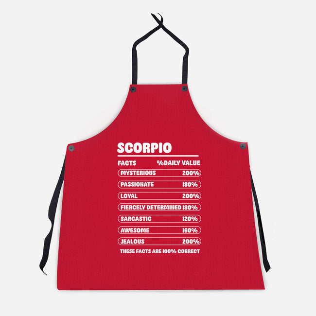 Scorpio Facts Chart-Unisex-Kitchen-Apron-MaxoArt