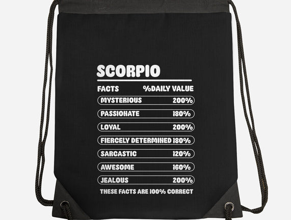 Scorpio Facts Chart