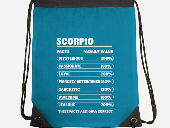 Scorpio Facts Chart