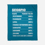 Scorpio Facts Chart-None-Fleece-Blanket-MaxoArt