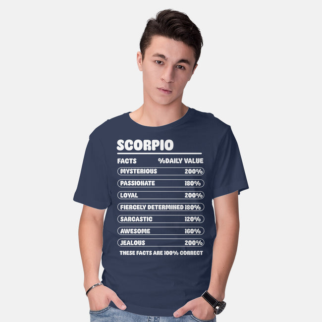 Scorpio Facts Chart-Mens-Basic-Tee-MaxoArt