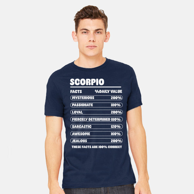 Scorpio Facts Chart-Mens-Heavyweight-Tee-MaxoArt