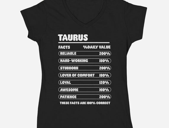 Taurus Facts Chart