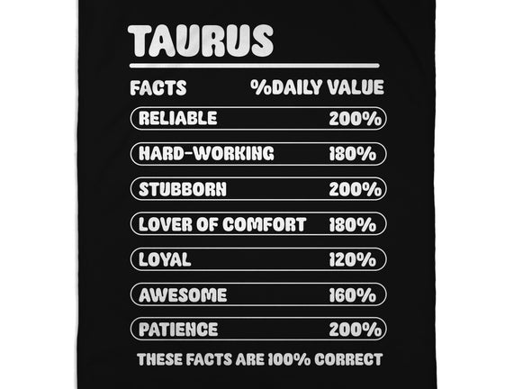 Taurus Facts Chart
