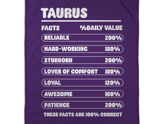 Taurus Facts Chart