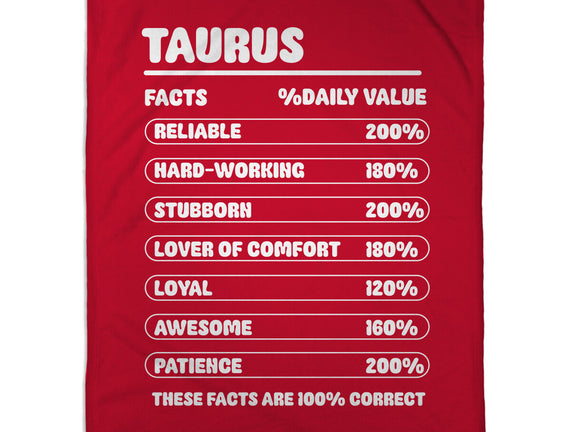 Taurus Facts Chart