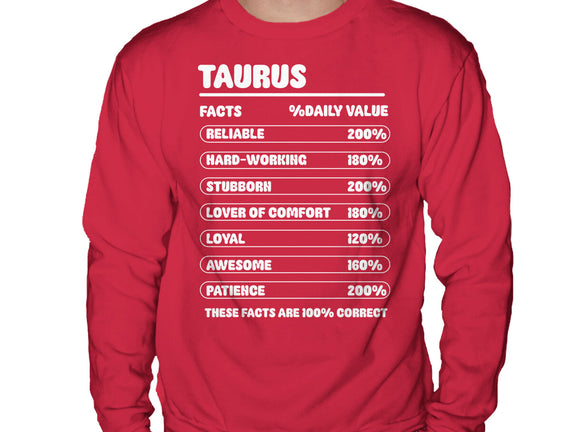 Taurus Facts Chart