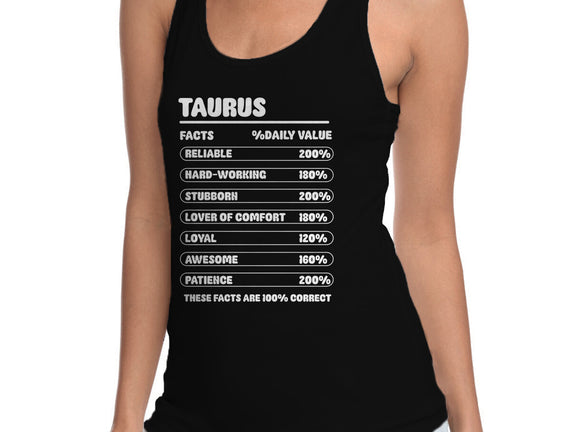 Taurus Facts Chart