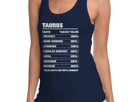 Taurus Facts Chart