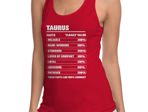 Taurus Facts Chart