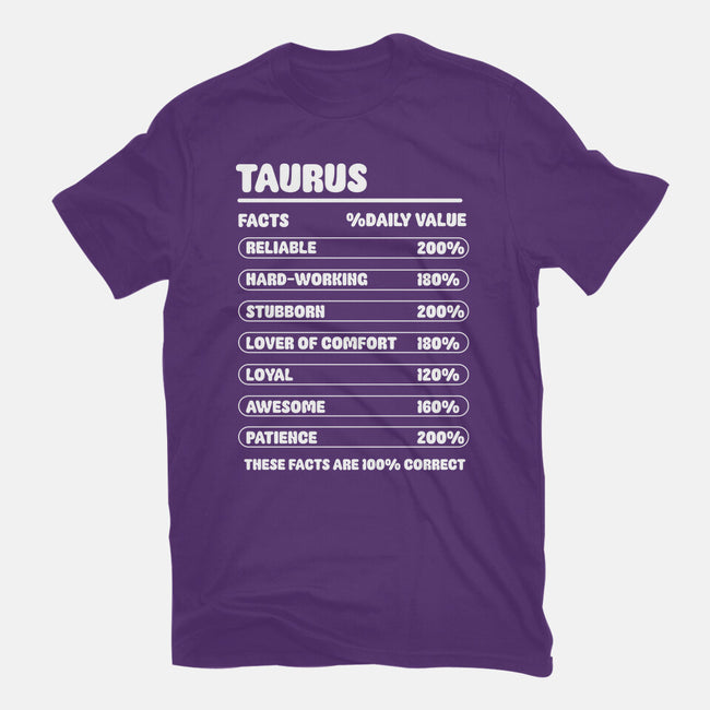 Taurus Facts Chart-Mens-Basic-Tee-MaxoArt