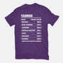 Taurus Facts Chart-Mens-Basic-Tee-MaxoArt