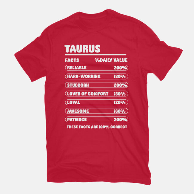 Taurus Facts Chart-Youth-Basic-Tee-MaxoArt