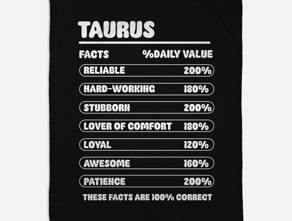 Taurus Facts Chart