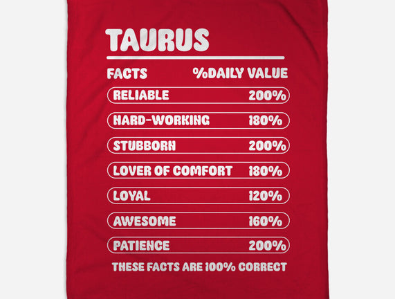 Taurus Facts Chart