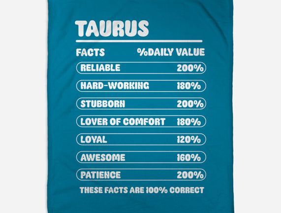 Taurus Facts Chart