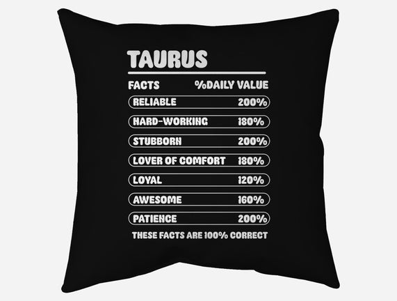 Taurus Facts Chart