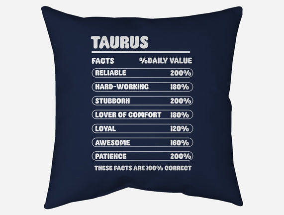 Taurus Facts Chart