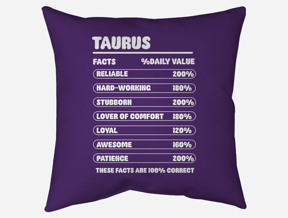 Taurus Facts Chart