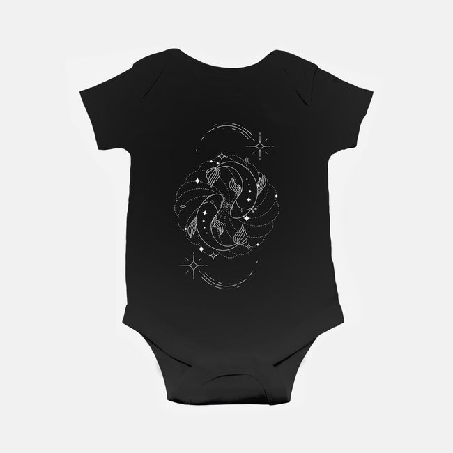 Pisces Doodle-Baby-Basic-Onesie-MaxoArt
