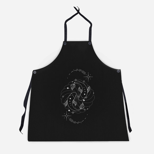Pisces Doodle-Unisex-Kitchen-Apron-MaxoArt