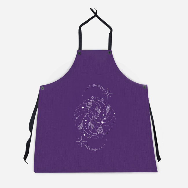 Pisces Doodle-Unisex-Kitchen-Apron-MaxoArt