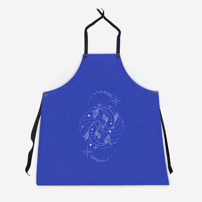 Pisces Doodle-Unisex-Kitchen-Apron-MaxoArt