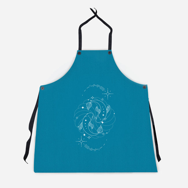 Pisces Doodle-Unisex-Kitchen-Apron-MaxoArt