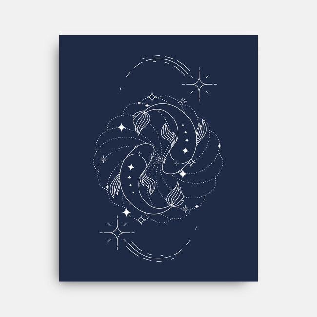 Pisces Doodle-None-Stretched-Canvas-MaxoArt